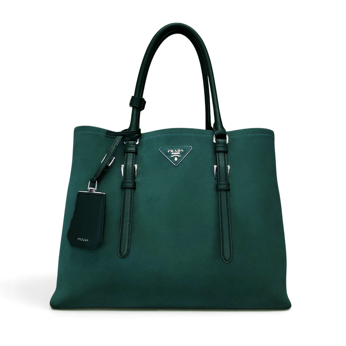 PRADA SAFFIANO CUIR LEATHER DOUBLE BAG MEDIUM