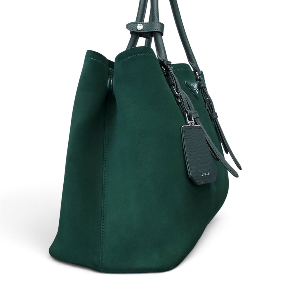 PRADA SAFFIANO CUIR LEATHER DOUBLE BAG MEDIUM