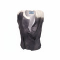 PRADA RUNWAY GREY OMBRE SILK VEST BLOUSE - SIZE 42
