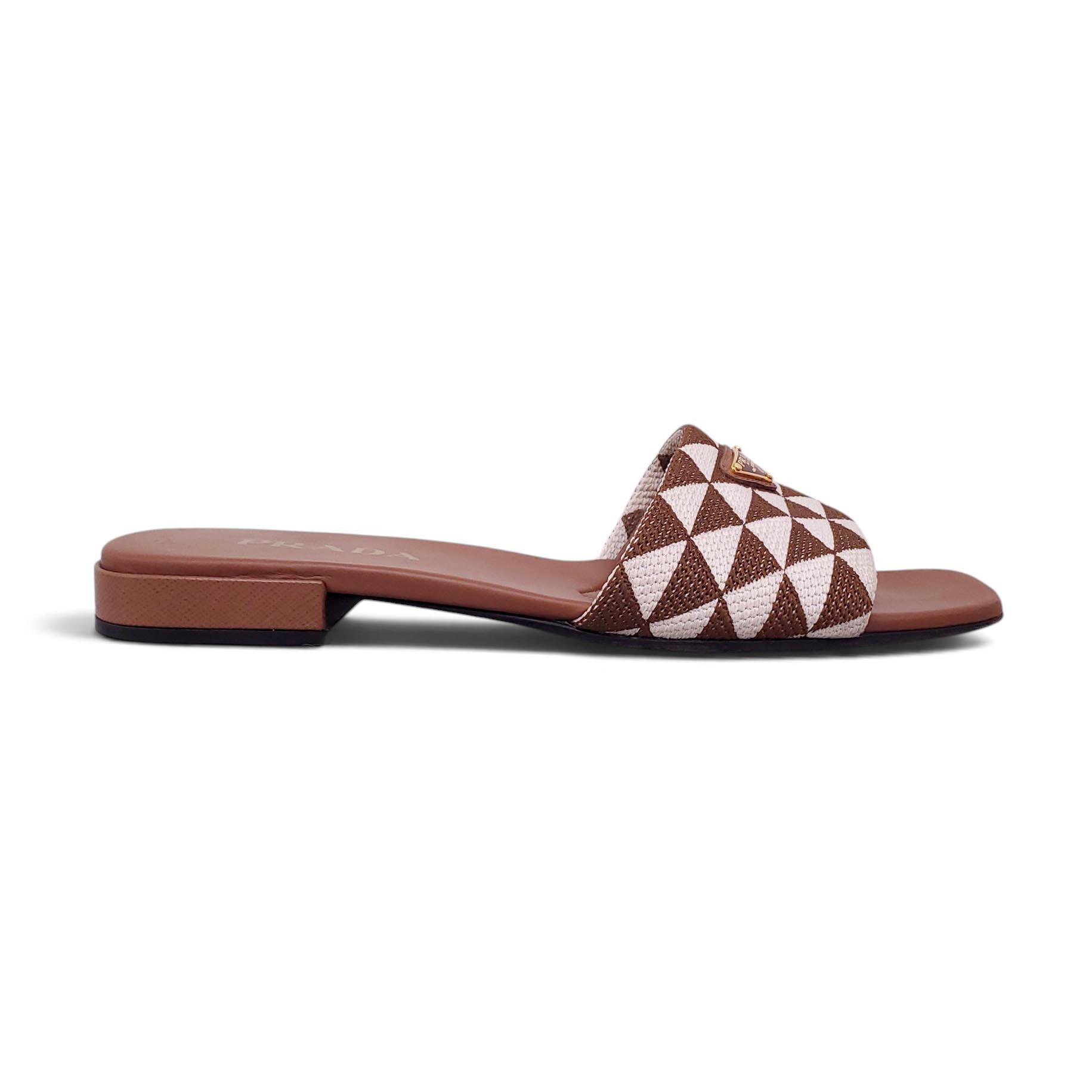 PRADA LOGO SANADALS - SIZE 40