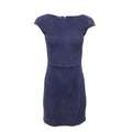 PRADA NAVY SUEDE SLEEVELESS DRESS - SIZE 40