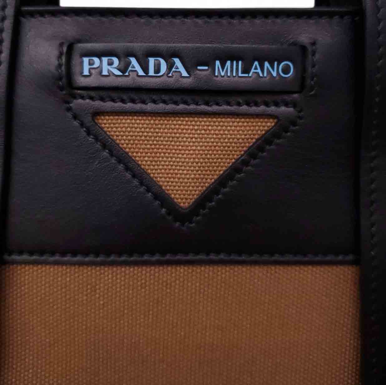 PRADA OUVERTURE CANVAS CROSSBODY TOTE