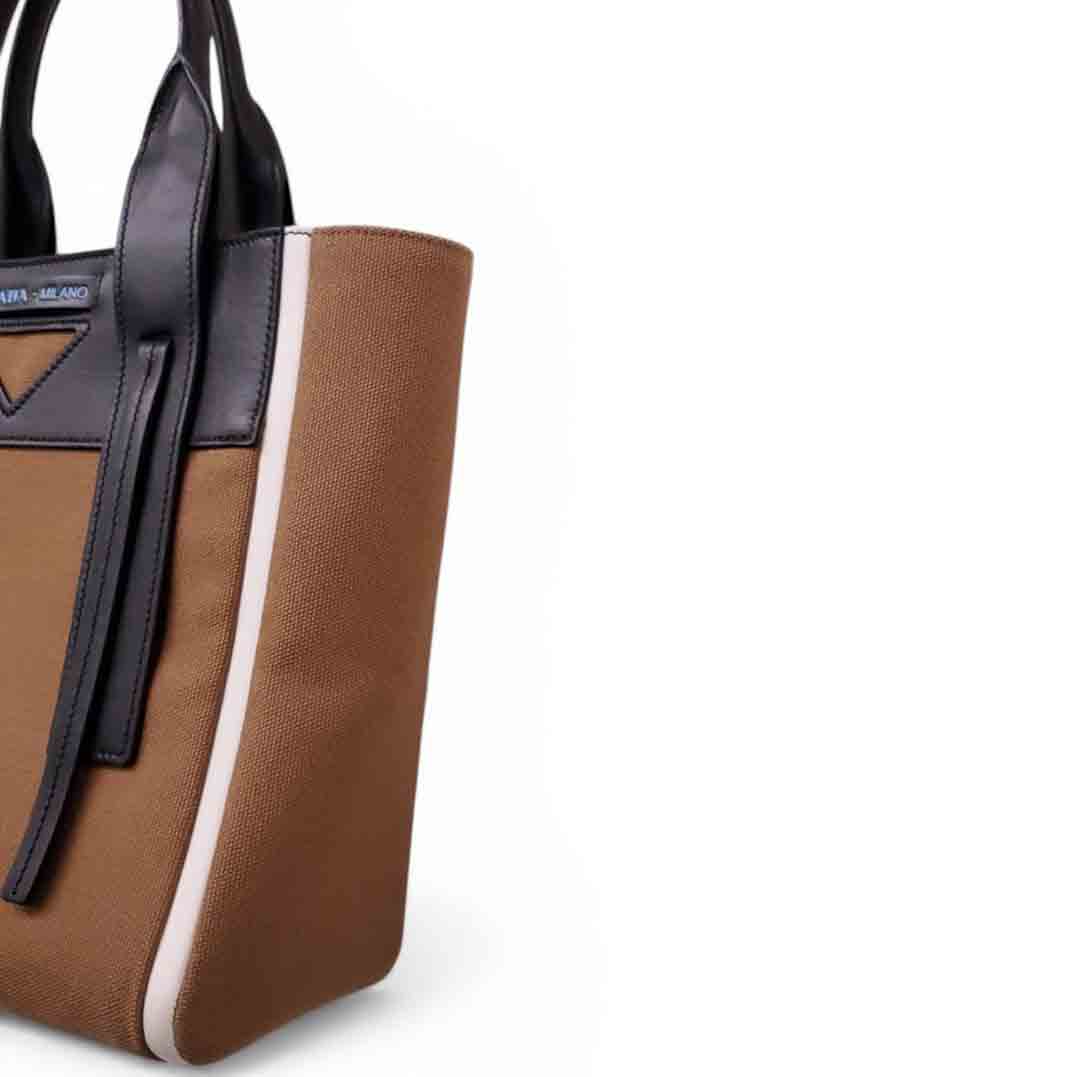 PRADA OUVERTURE CANVAS CROSSBODY TOTE