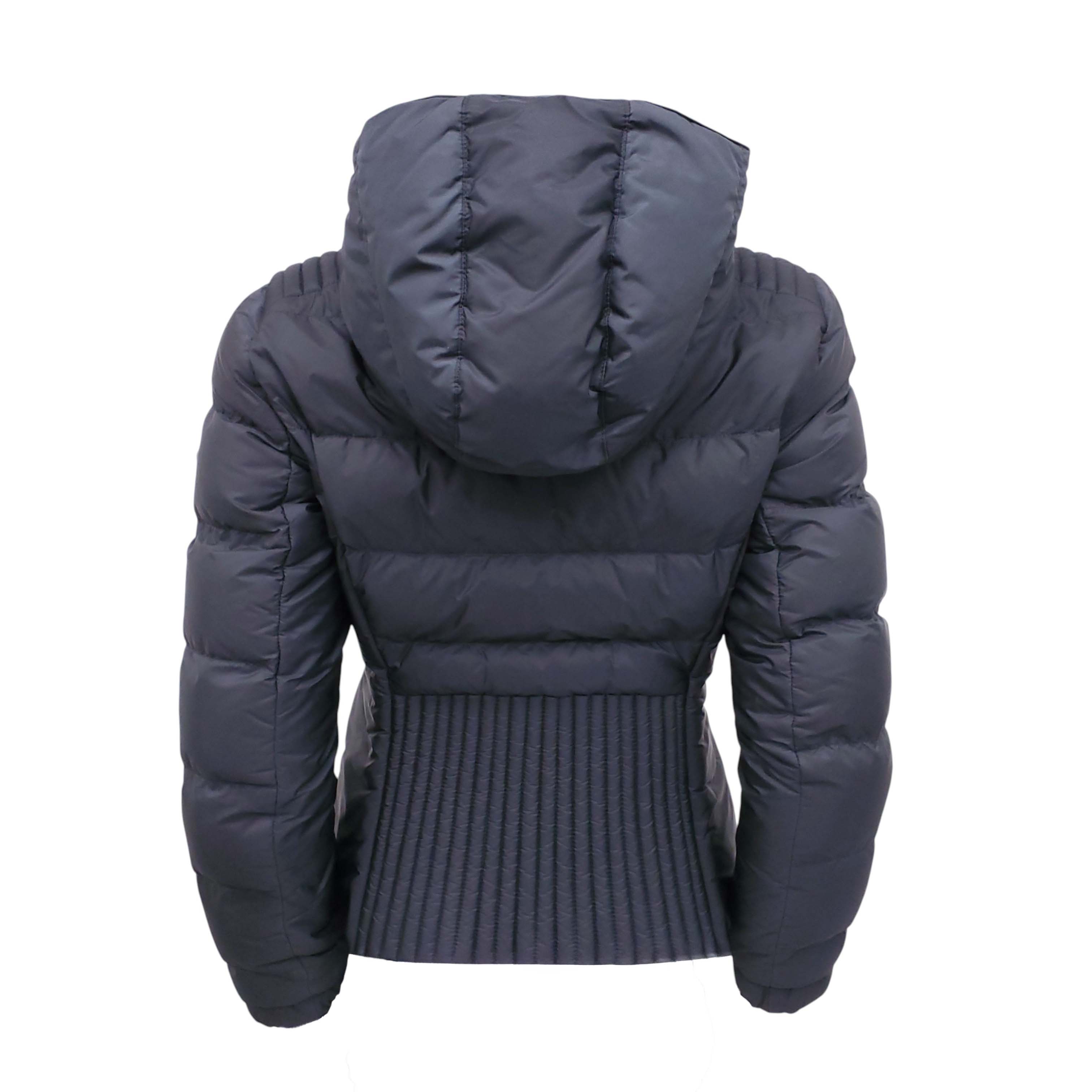 PRADA NYLON PUFFER JACKET WITH TRIANGLE LOGO SLEEVE - SIZE 44