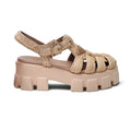 PRADA RAFFIA LOGO SANDALS - SIZE 38