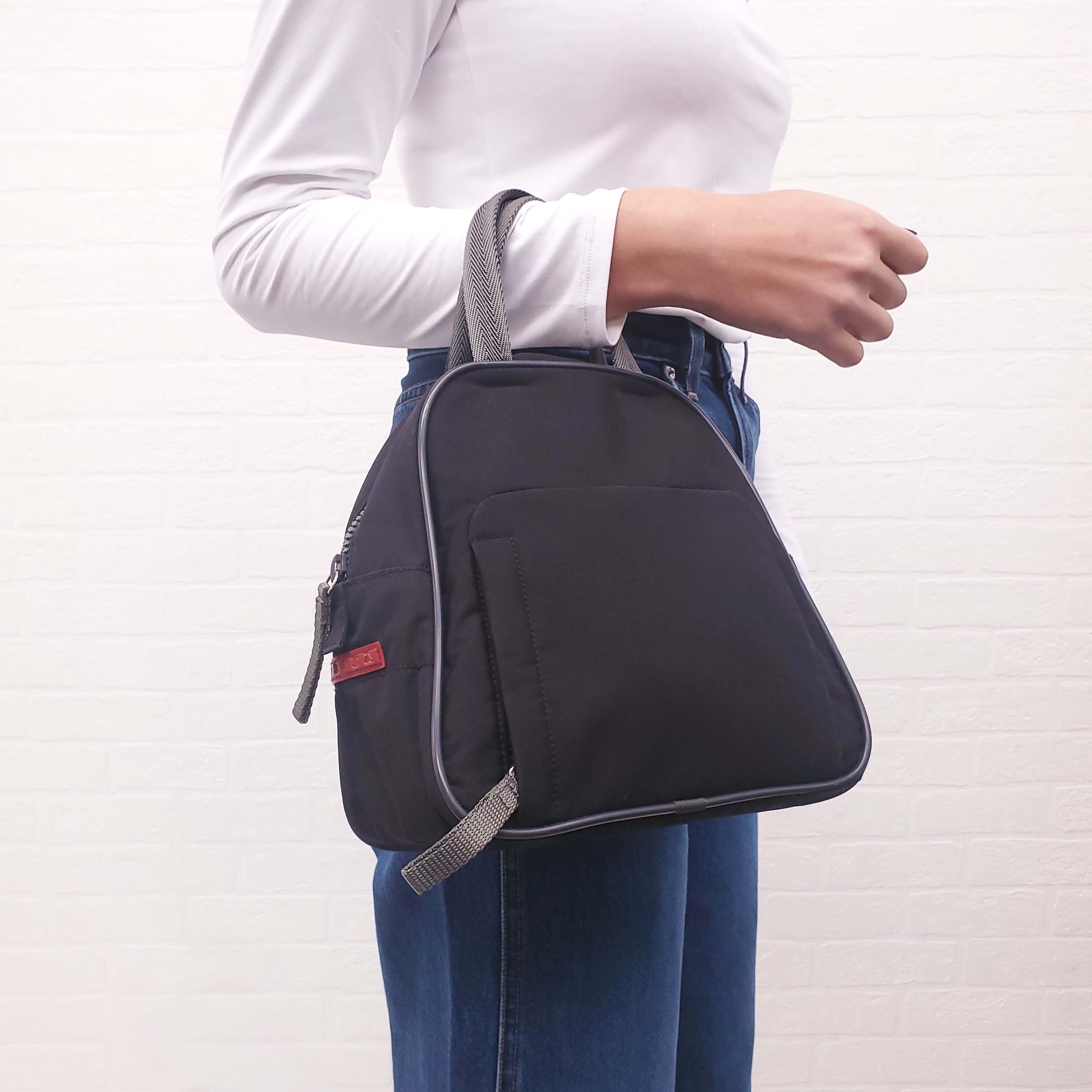 PRADA SPORT BLACK NYLON HANDBAG