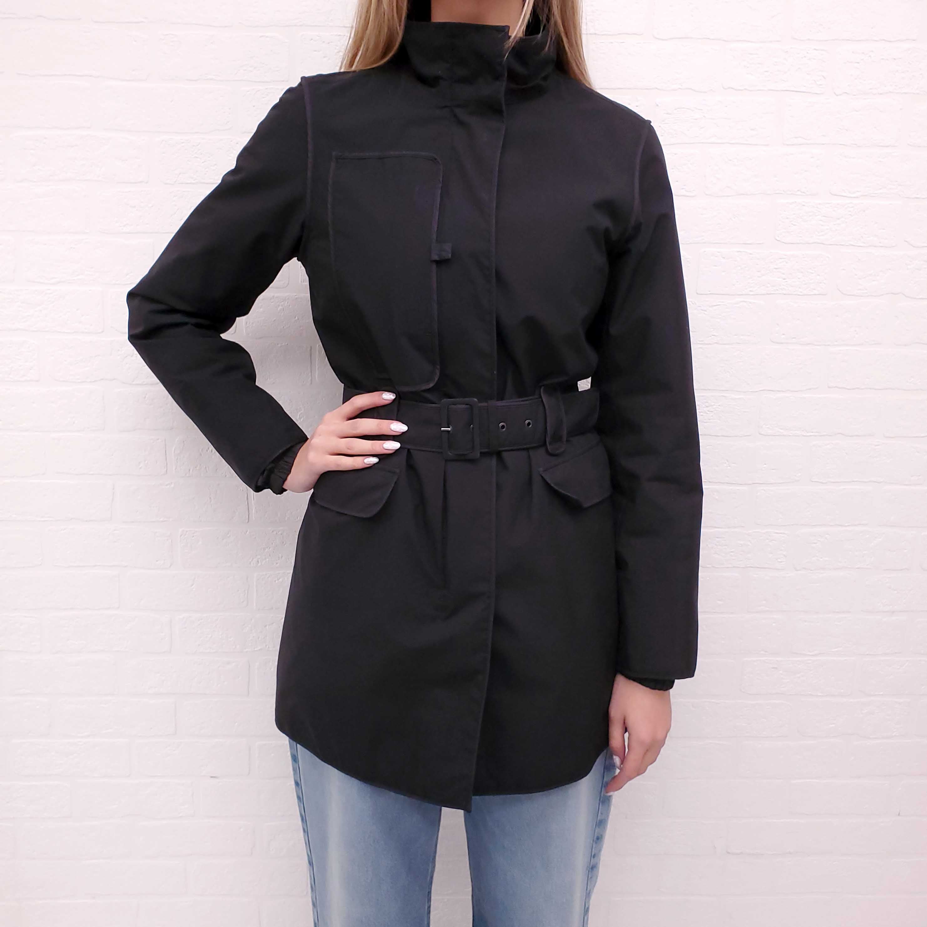 PRADA SPORT JACKET WITH BELT DETAIL -  SIZE S/M