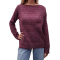 PRADA STRIPED BURGUNDY SWEATER - SIZE 40