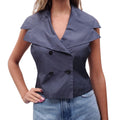PRADA VEST WITH LARGE LAPEL DETAIL - SIZE 42