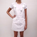 PRADA WHITE SKIRT OVERALLS - SIZE 40