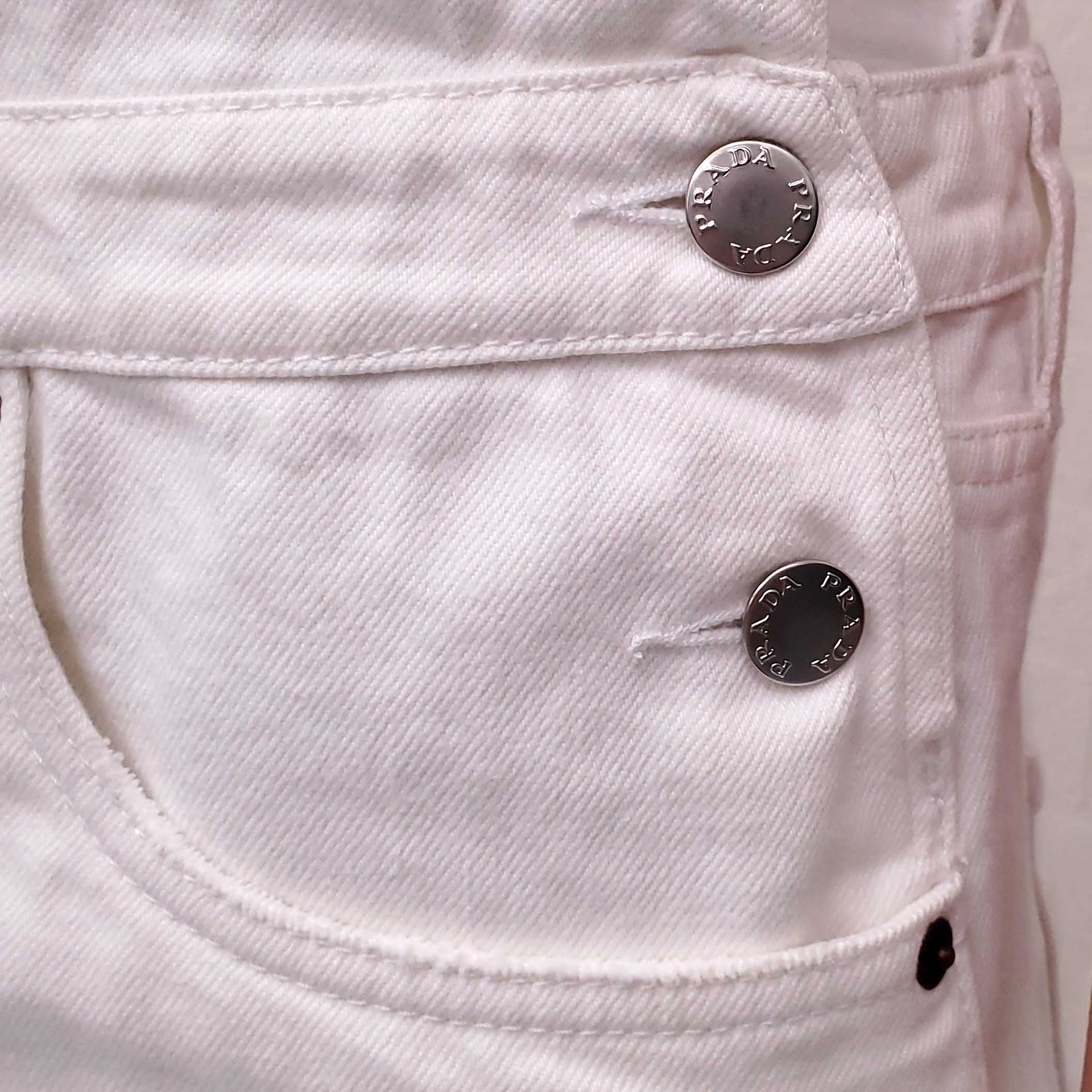 PRADA WHITE SKIRT OVERALLS - SIZE 40