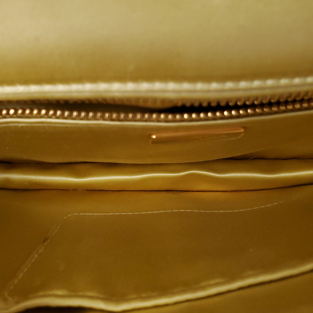 PRADA YELLOW SATIN CLUTCH