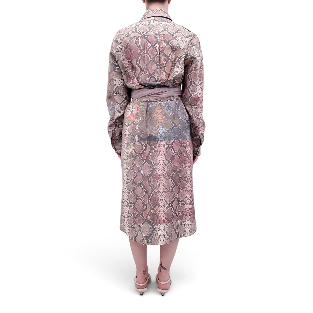 PREEN BY THORNTON BREGAZZI SNAKEPRINT DRESS - SIZE M