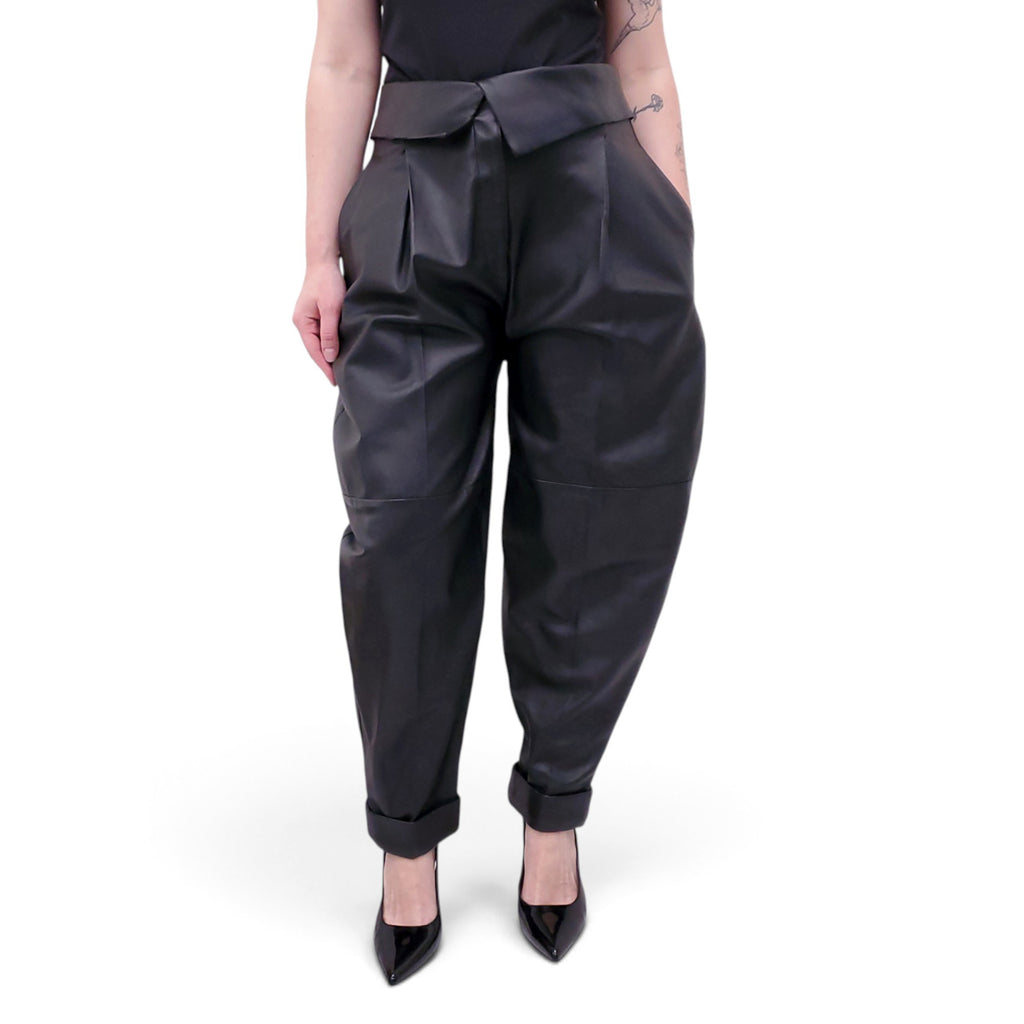 PROENZA SCHOULER VEGAN LEATHER TROUSERS - SIZE 6