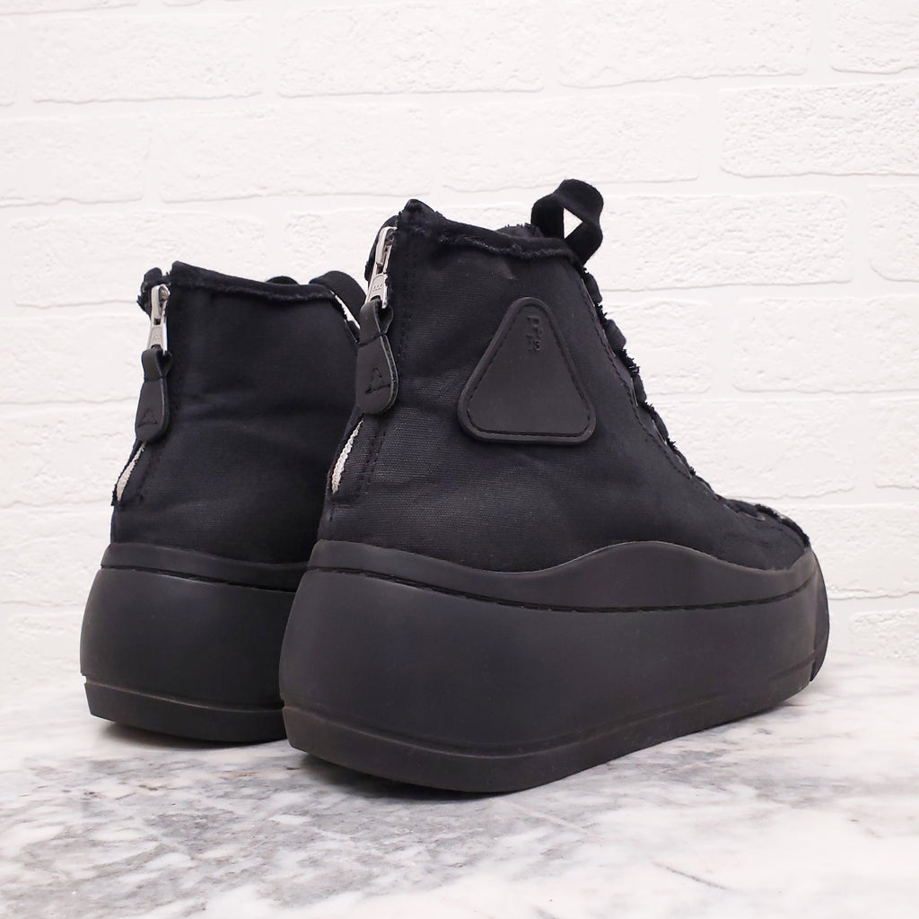 R13 BLACK 'KURT' HIGH TOP SNEAKERS - SIZE 11