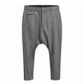 R13 DARK GREY WOOL BLEND DROPPED CROTCH TROUSERS - SIZE 30