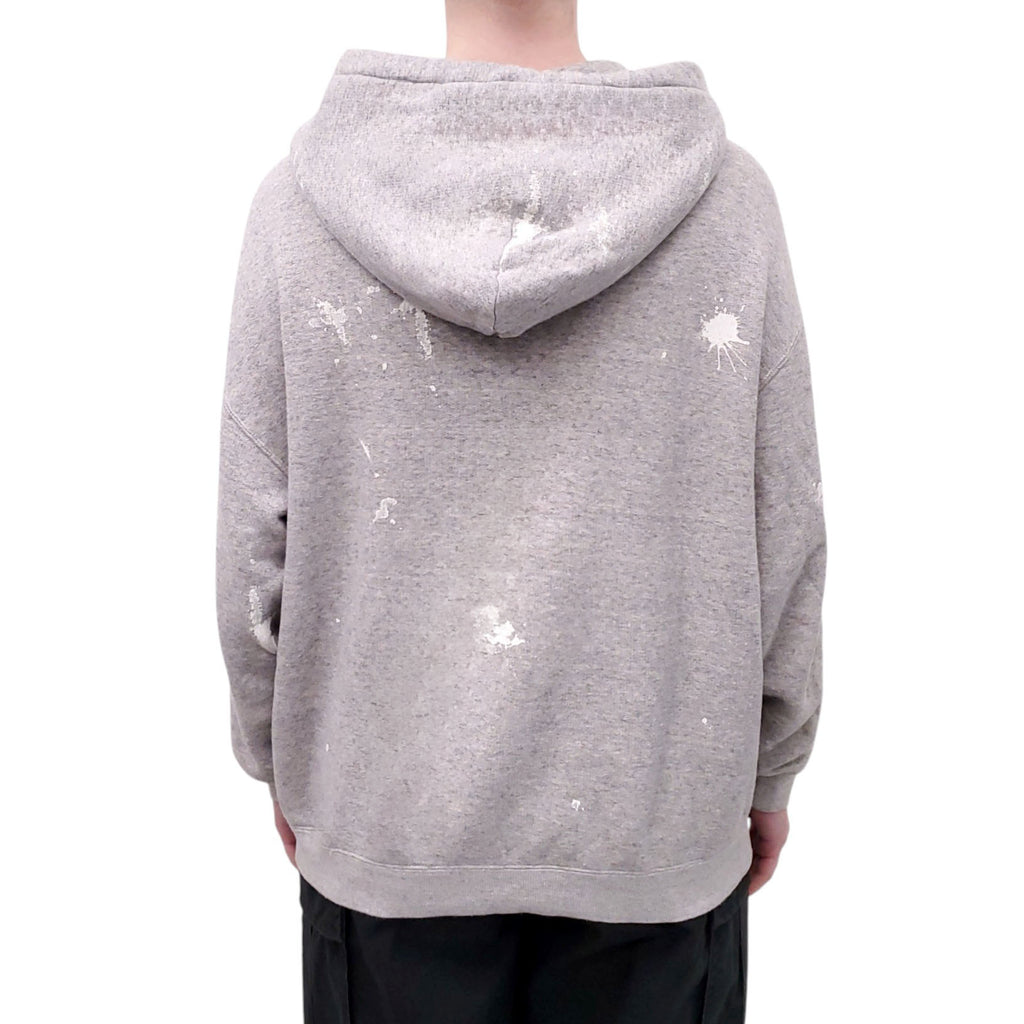 R13 GREY NEW YORK DISTRESSED SWEATSHIRT - SIZE XS