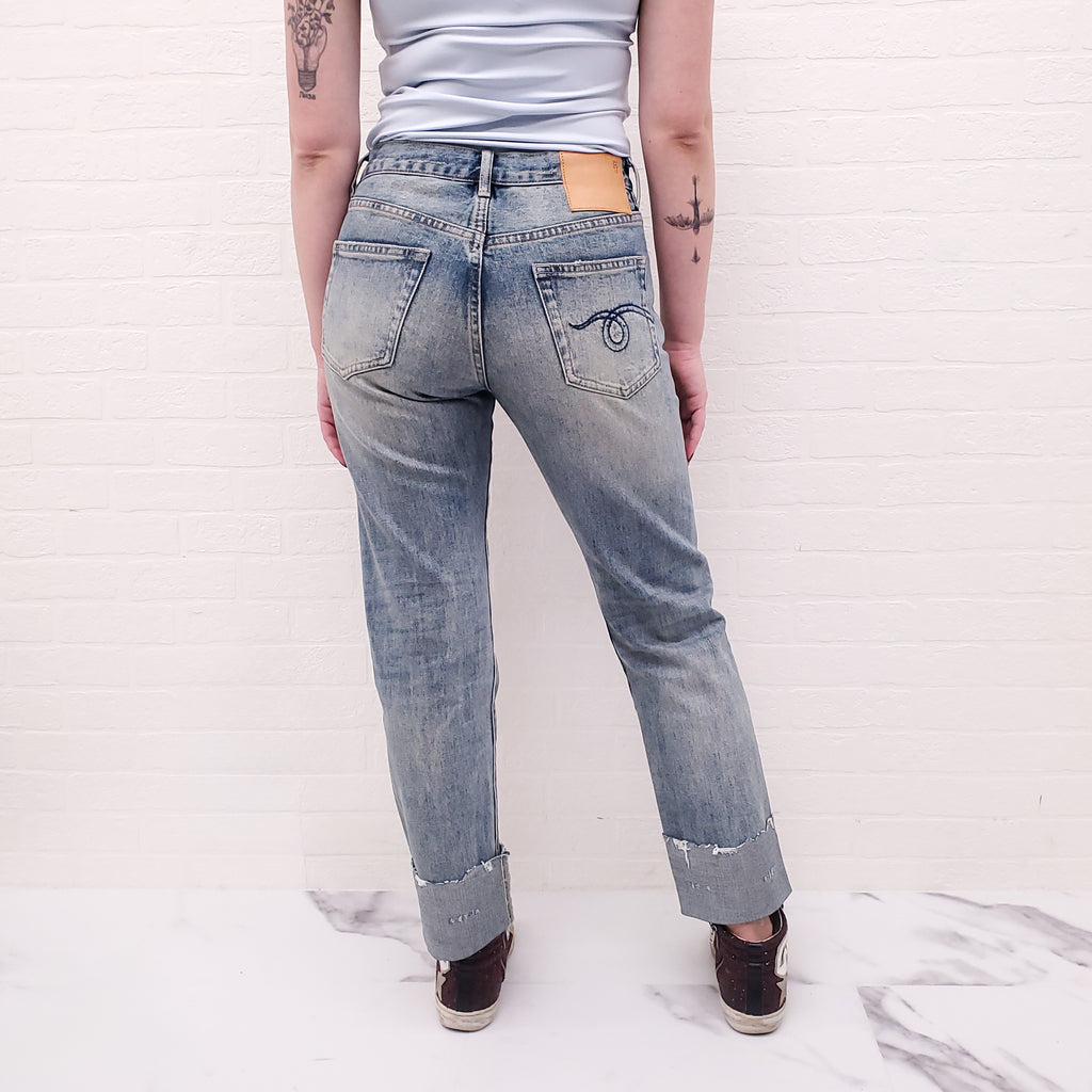 R13 LIMITED EDITION 'CUFF ROMEO' JEANS - SIZE 25