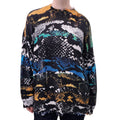 R13 MULTI-COLOUR ANIMAL PRINT SWEATER - SIZE XS