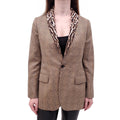 R13 PLAID AND LEOPARD BLAZER - SIZE L