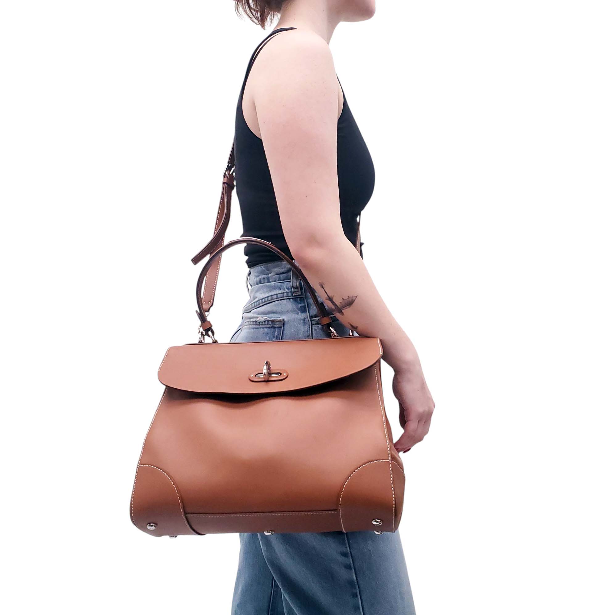 RALPH LAUREN TIFFIN 33 SATCHEL BAG