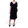 RAQUEL ALLEGRA BLACK SHIFT DRESS WITH FRINGE - SIZE 1 (S)