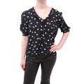 REFORMATION HEART PATTERN BLOUSE - SIZE S