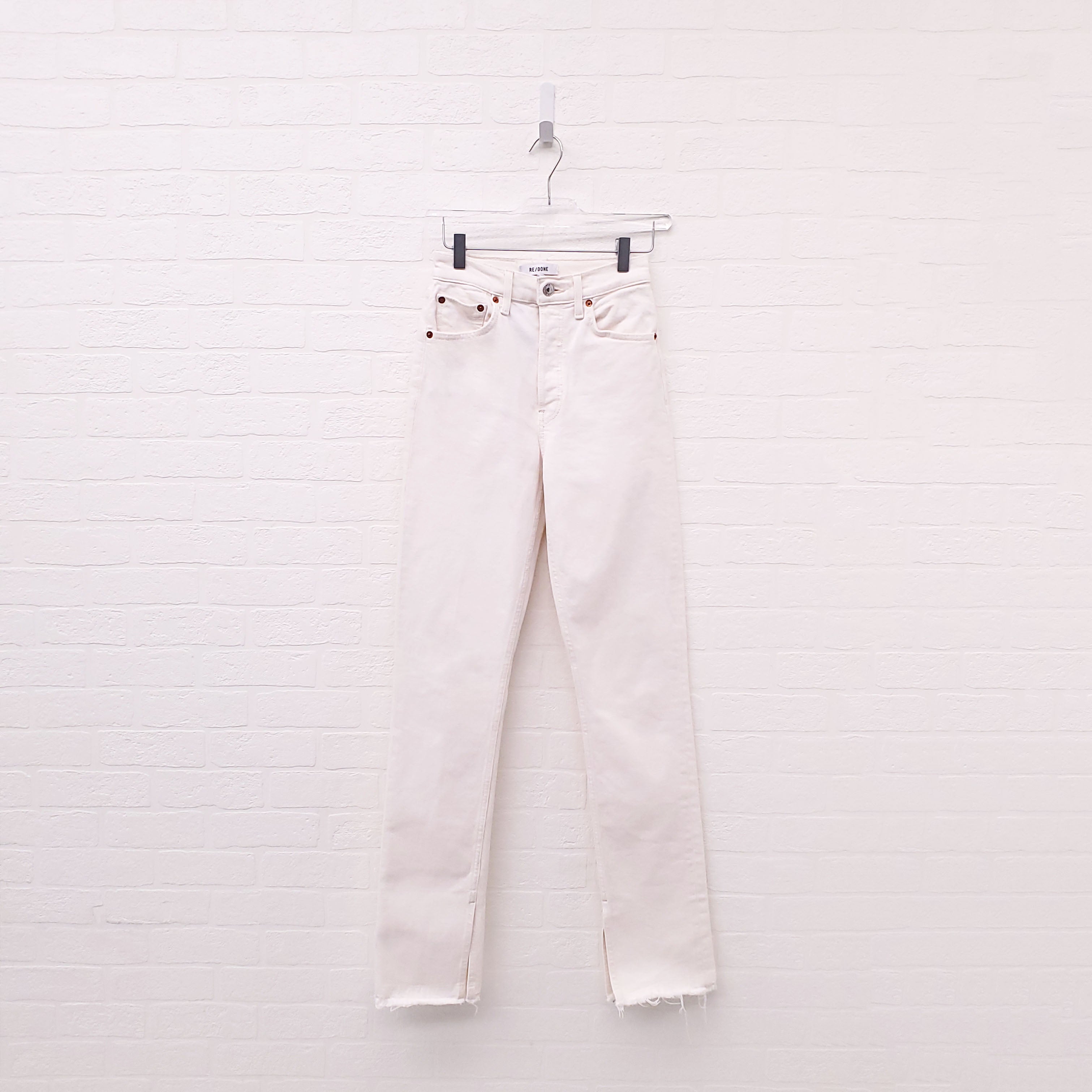 RE/DONE CREAM JEANS - SIZE 25