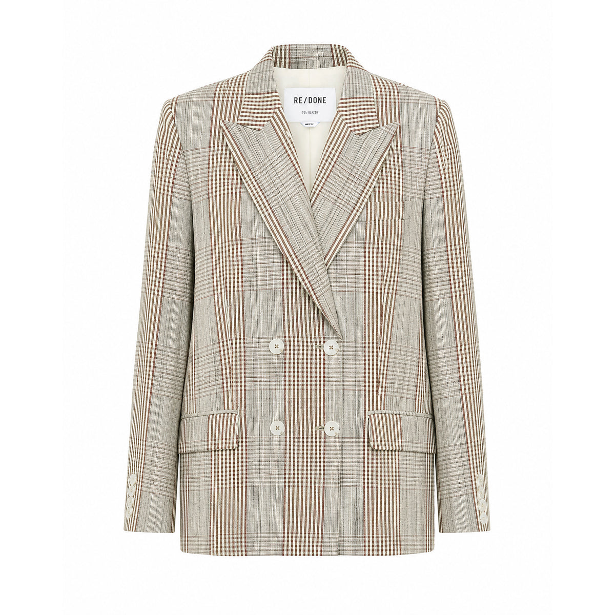 RE/DONE PLAID BLAZER - SIZE M