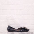 ROGER VIVIER BLACK PATENT LEATHER D’ORSAY FLATS WITH BUCKLE - SIZE 38