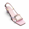 ROGER VIVIER MULTICOLOURED KITTEN BLOCK HEEL- SIZE 37.5