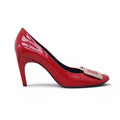 ROGER VIVIER RED PATENT HEELS - SIZE 38.5
