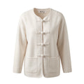 RÓHE OFF-WHITE DOUBLE-FACED WOOL PANKOU JACKET - SIZE 36