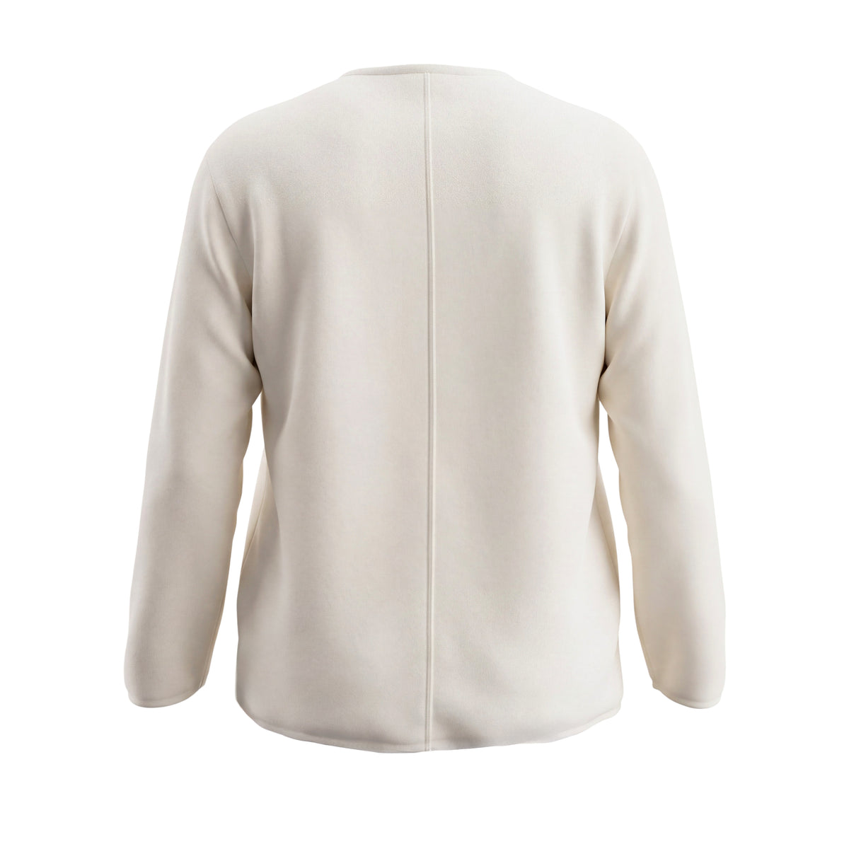 RÓHE SCULPTURAL LONG SLEEVE CREAM TOP - SIZE 38