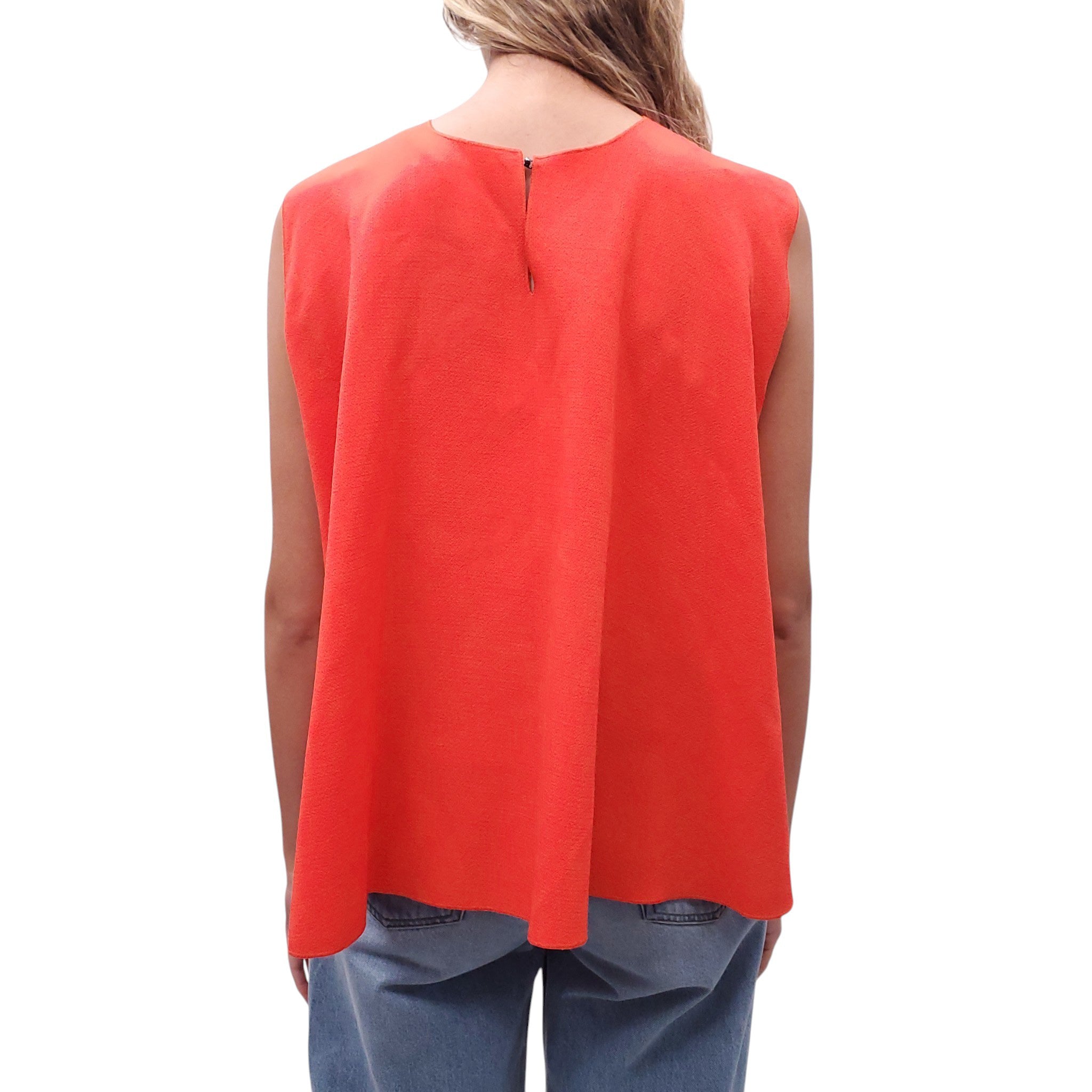 ROKSANDA 2-TONE BLACK AND ORANGE SHIFT TOP - SIZE US 6/ UK 10