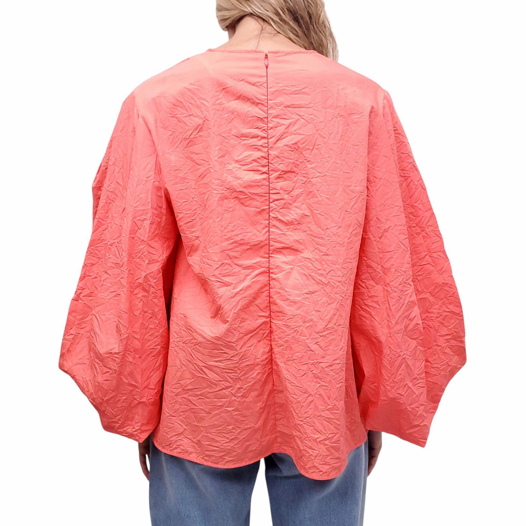 ROKSANDA ORANGE CRINKLE BLOUSE - SIZE US 10 / UK 14