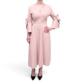ROKSANDA PINK A-LINE DRESS WITH BOW DETAILS ON SLEEVE - SIZE US 6/ UK 10
