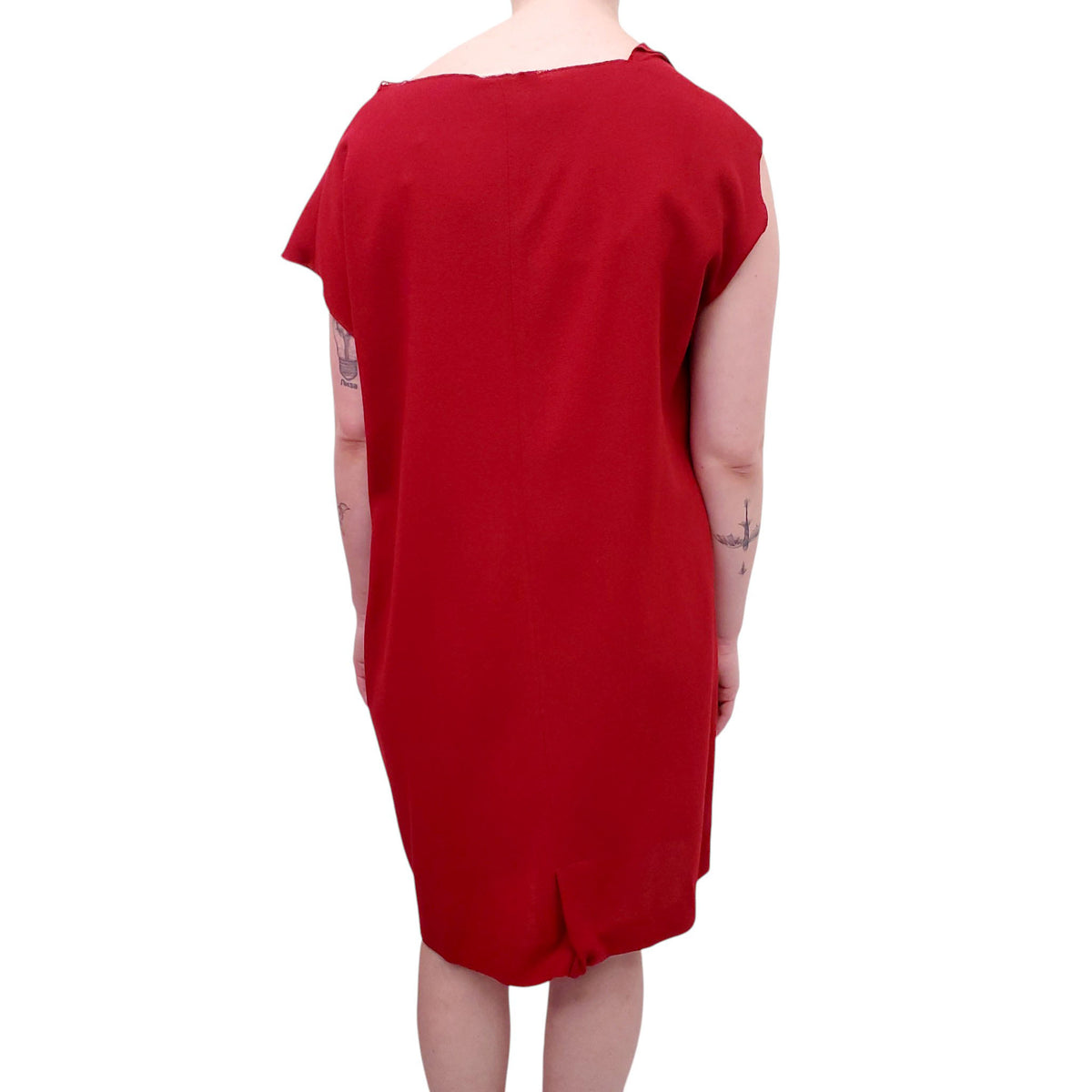 ROKSANDA RED PLEATED DRESS - SIZE US 10/UK 14