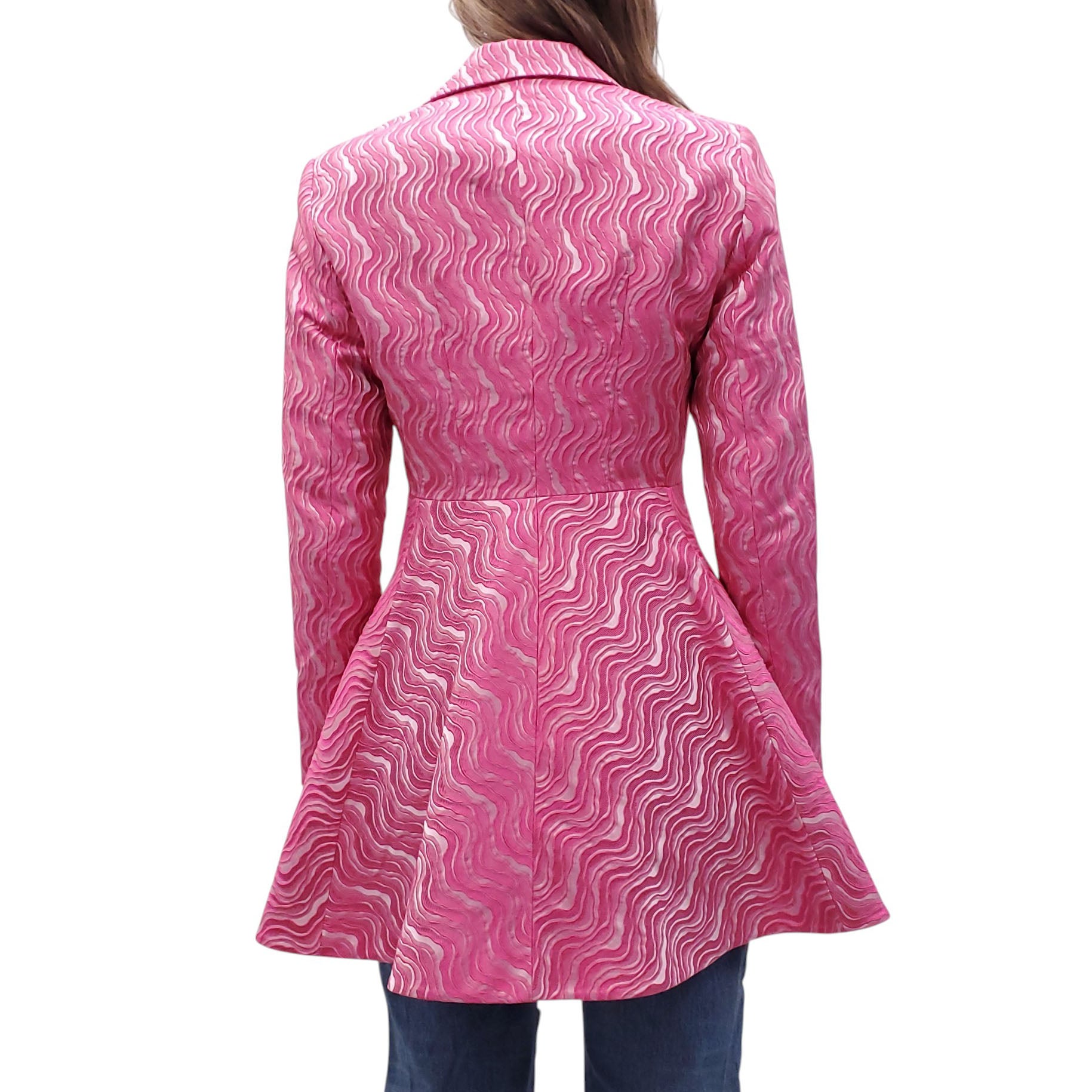 rotate pink blazer dress ROTATE Birger Christensen Women's Shannon Zebra Blazer Dress - Aurora Pink Combo