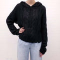 RTA METALLIC DISTRESSED KNIT SWEATER - SIZE M