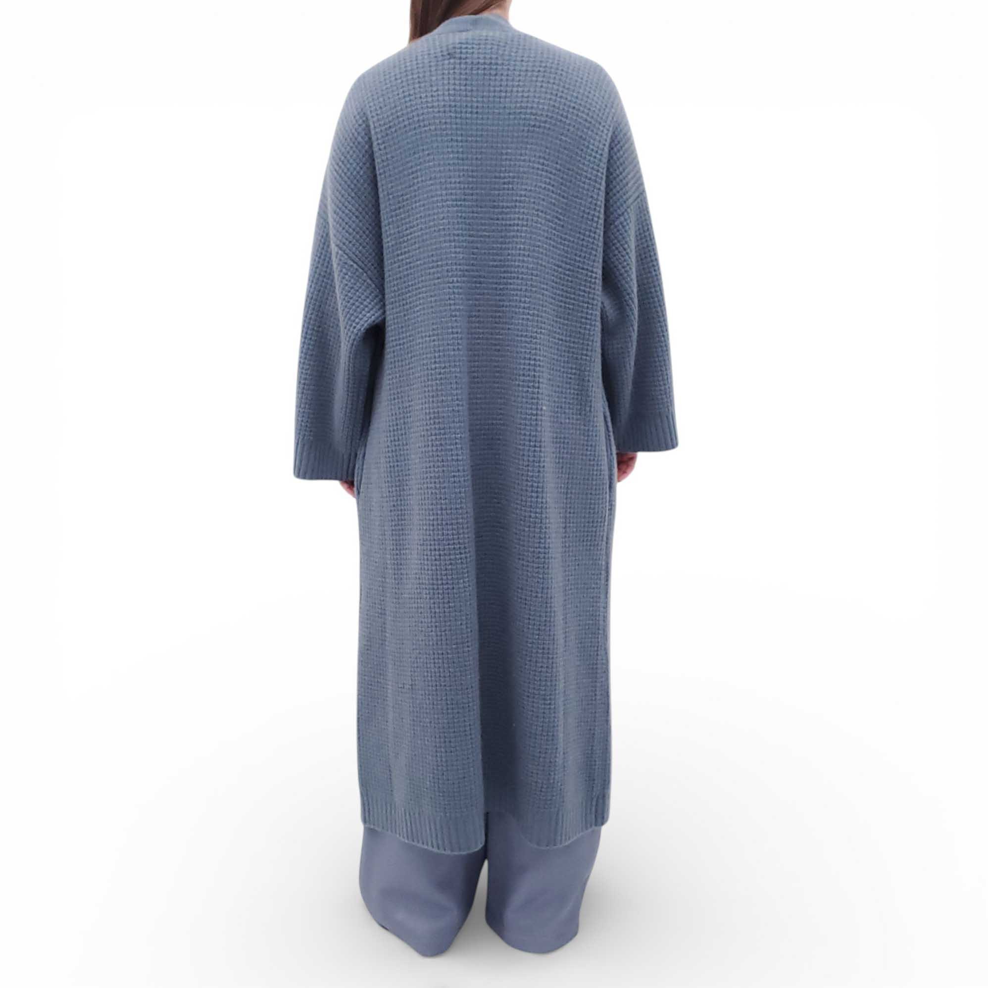 SABLYN OVERSIZED BLUE CASHMERE CARDIGAN - SIZE S