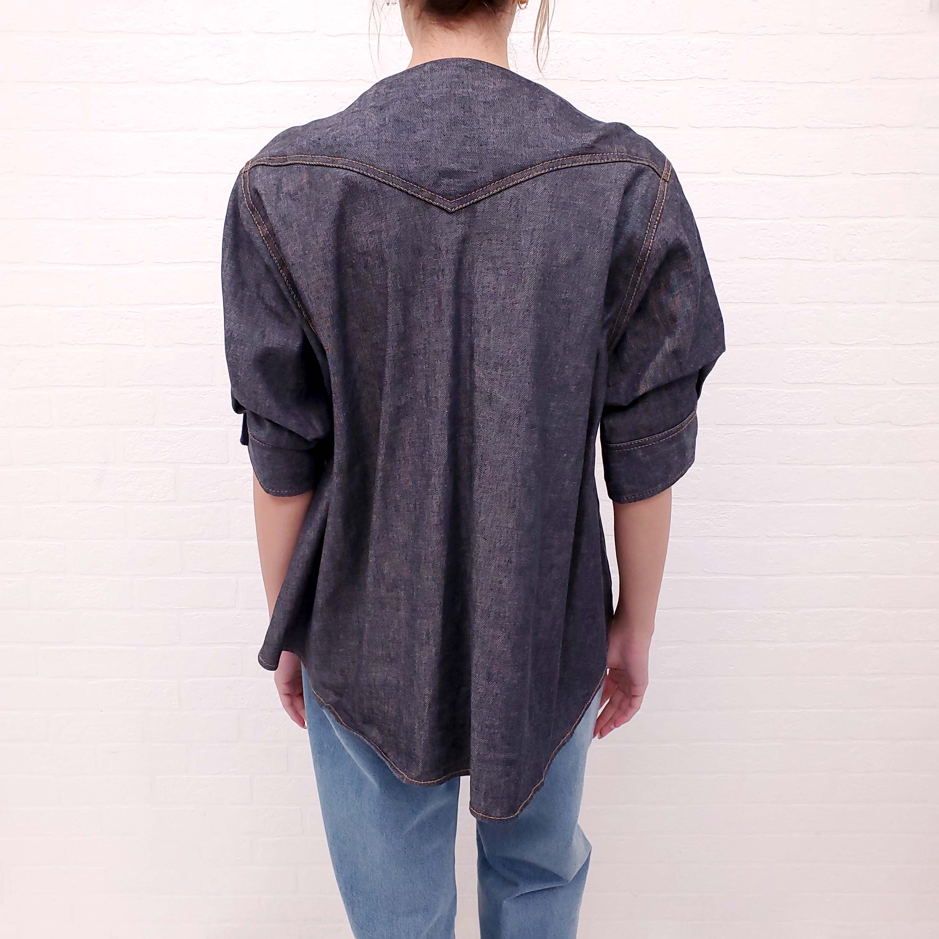 SACAI DENIM OVERLAY SHIRT - SIZE 2 (M) – Rewind Couture