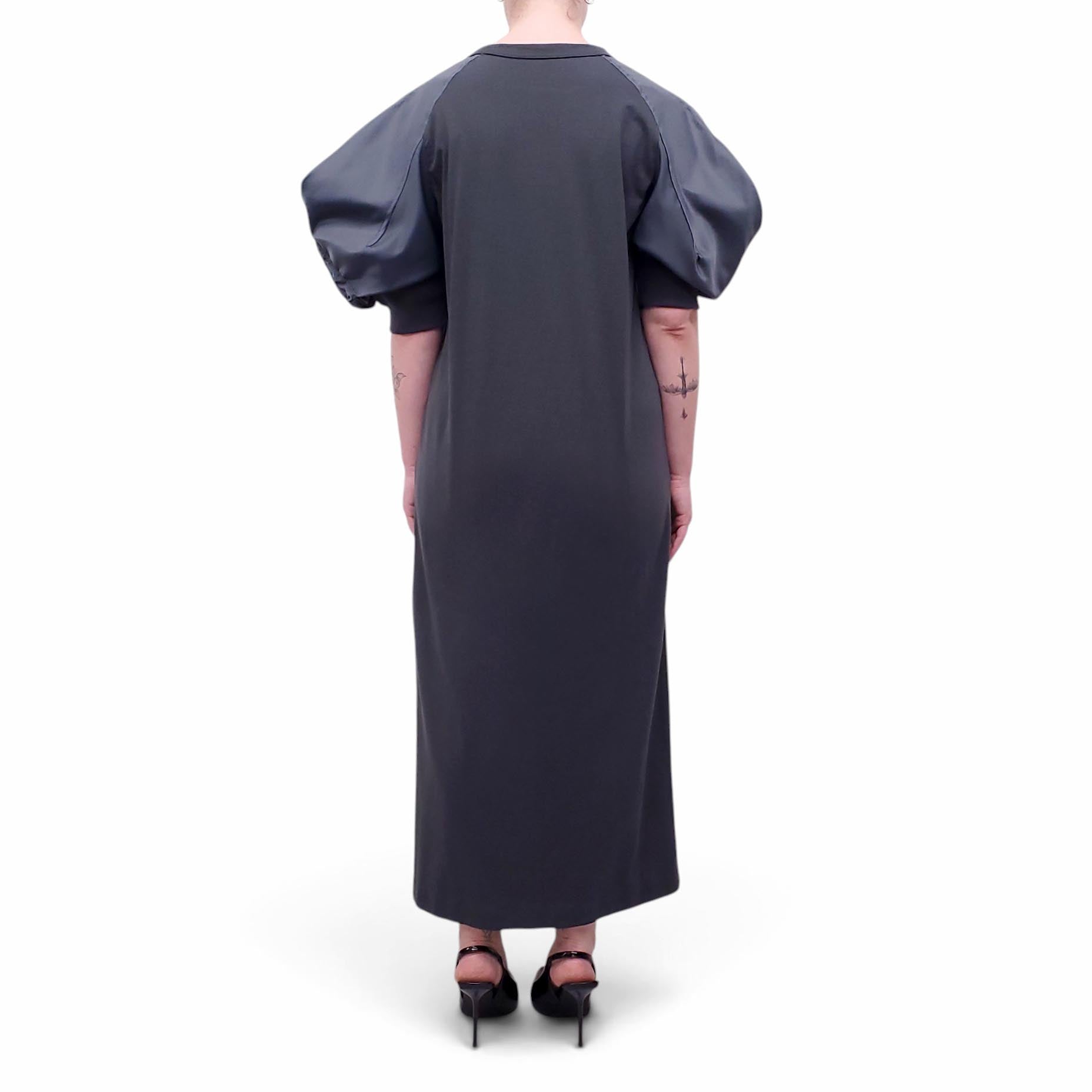 SACAI GREY SWEATSHIRT DRESS - SIZE 2/M