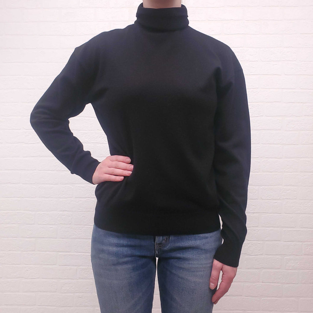 SAINT LAURENT 100% CASHMERE TURTLENECK - SIZE XS