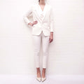 SAINT LAURENT 2021 CREAM TUXEDO 3-PIECE SET - SIZE 34