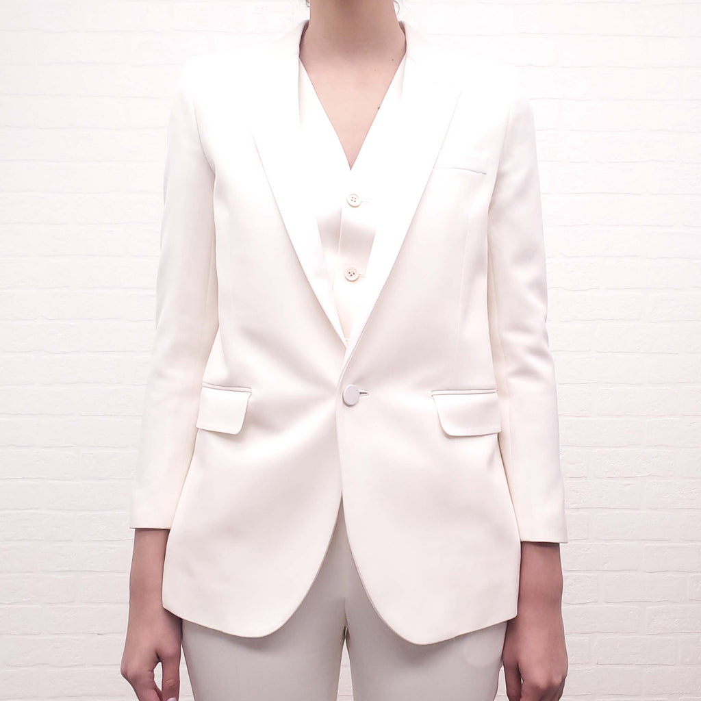 SAINT LAURENT 2021 CREAM TUXEDO 3-PIECE SET - SIZE 34