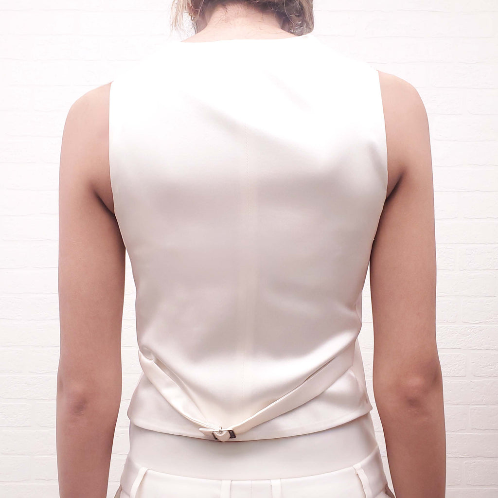 SAINT LAURENT 2021 CREAM TUXEDO 3-PIECE SET - SIZE 34