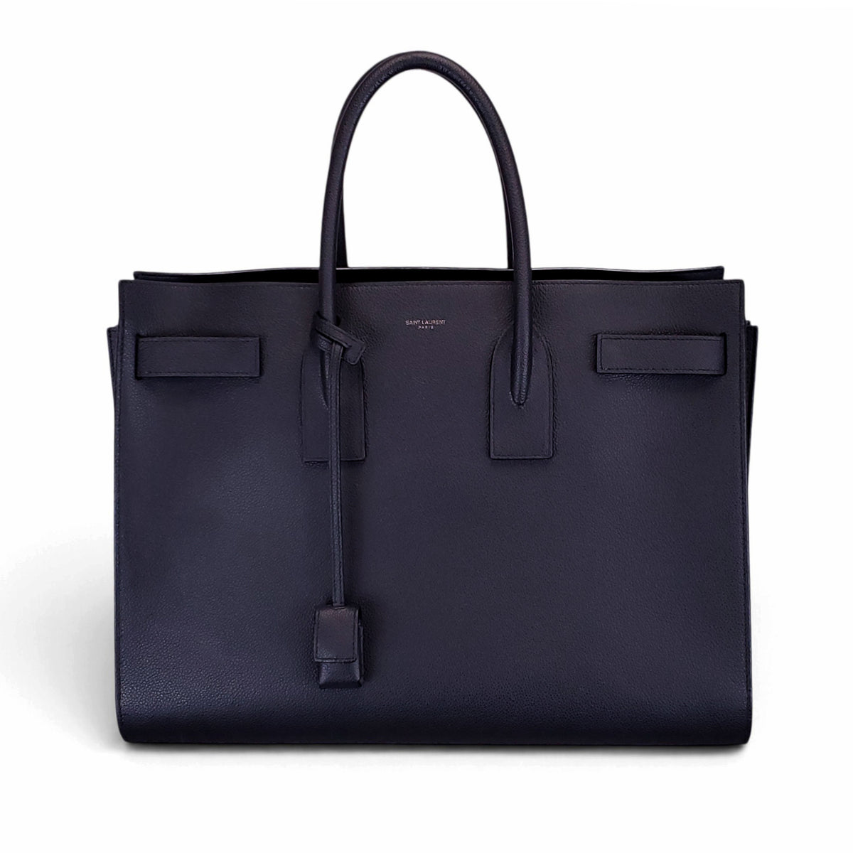 SAINT LAURENT BLACK LARGE SAC DE JOUR TOTE