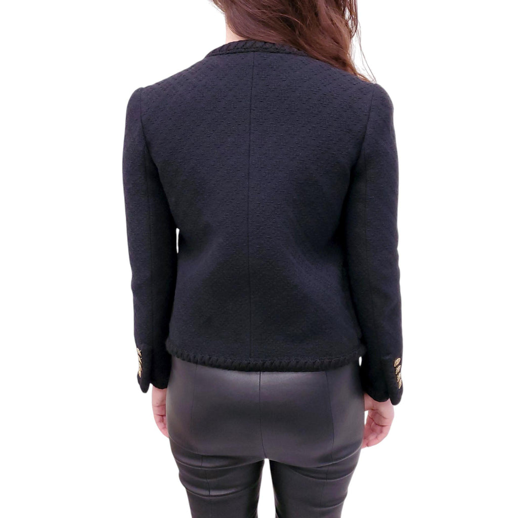 SAINT LAURENT BLACK TWEED JACKET - SIZE 36