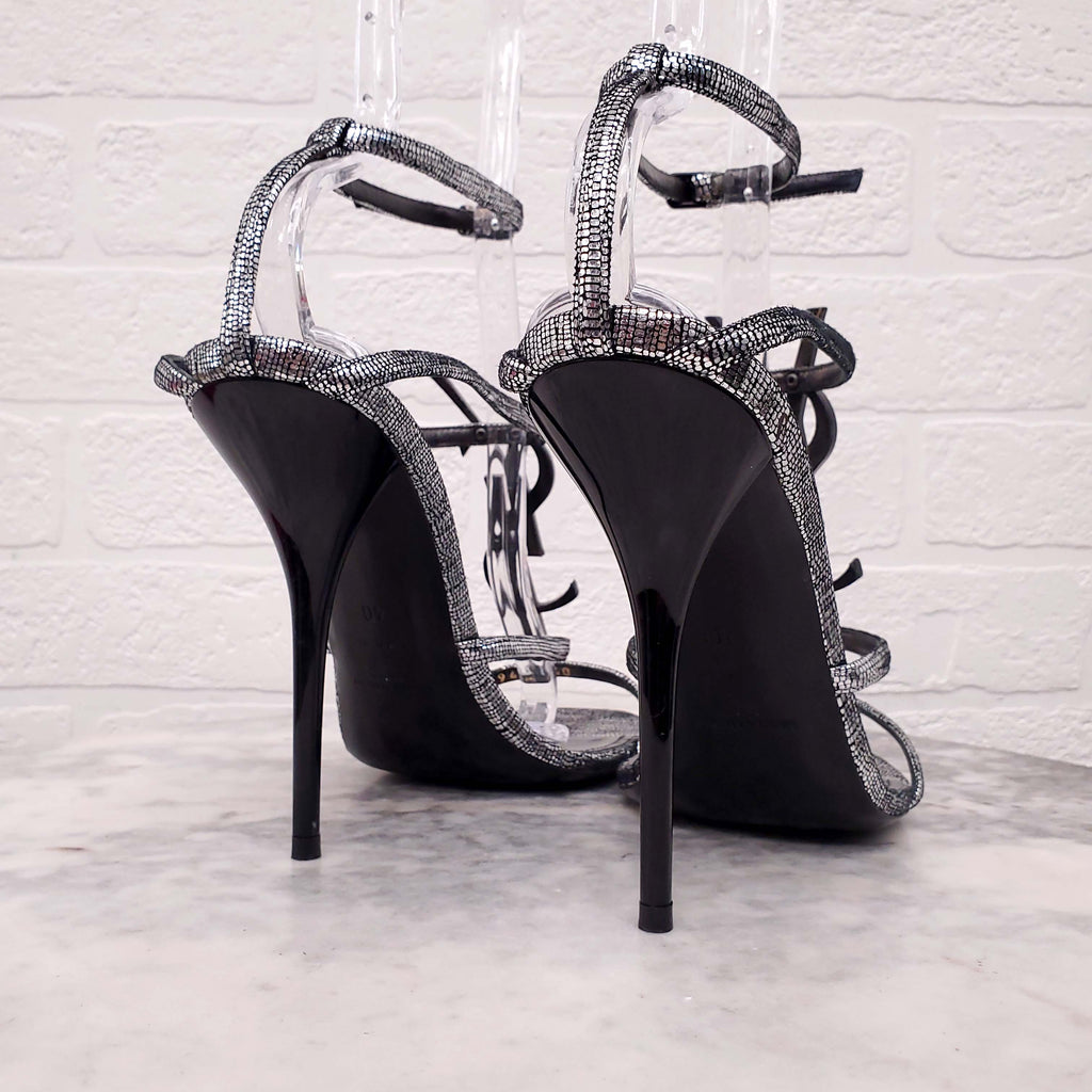 SAINT LAURENT CASSANDRA YSL LOGO SANDAL - SIZE 40